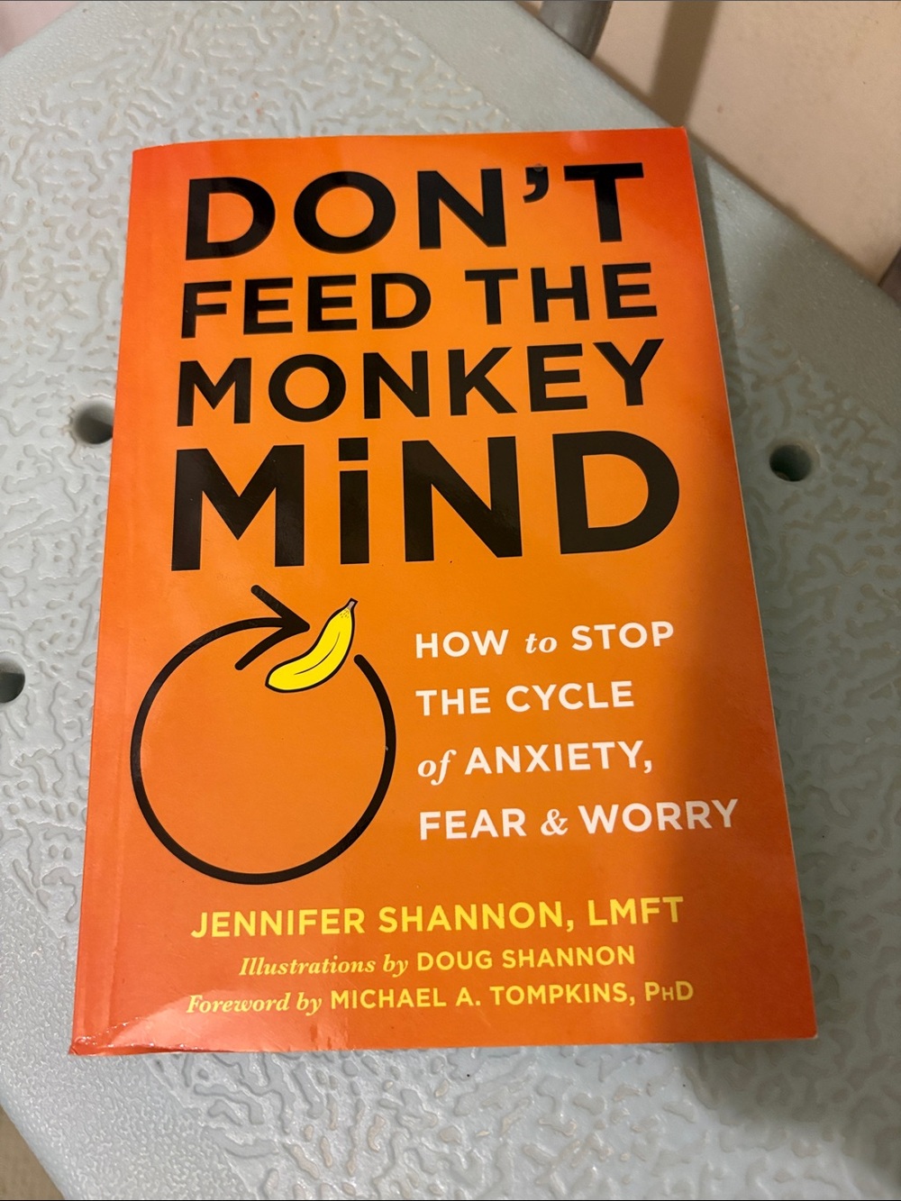Don't Feed the Monkey Mind - Orange Wall Art Print